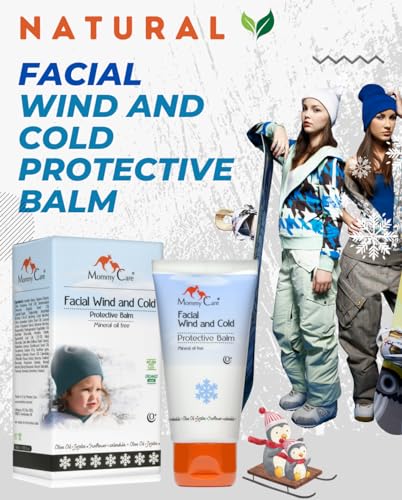 Mommy Care Facial Wind & Cold Protective Balm – Mineral Oil-Free Formula with Calendula, Olive Oil & Jojoba, Soothes & Hydrates Dry, Sensitive Skin for Babies, Kids & Adults, 50ml/1.76 fl oz