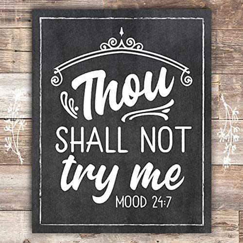 Amazoncom thou shall not try me  chalkboard  art print  unframed Amazoncom thou shall not try me  chalkboard  art print  unframed