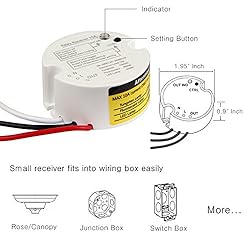 acegoo Wireless Lights Switch Kit, No Battery No