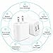 Frerush 2A 5V 2 Port USB Wall Home Travel Charger power adapter plug for Samsung Galaxy S6 Edge S5 S4, Tablet, iPhone SE 6S 6 Plus 5 5C 5S, iPad air, mini, Android, HTC, LG, Nexus (4 Pack Gray)