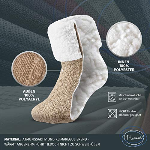 Piarini-1-Paar-Kuschelsocken-mit-ABS-Sohle-warme-Damen-Socken-Wintersocken-mit-Anti-Rutsch-Noppen-dicke-Haussocken