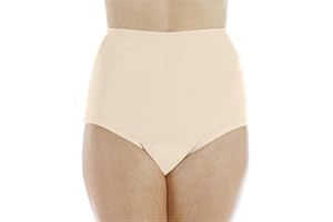 Wearever Women's Cotton Comfort Incontinence Panties for Bladder Control with Regular Absorbency - Reusable & Washable Leak Proof Underwear for Women (Pack of 6) (Beige) (2X) (Fits Hip Sizes: 45-48")