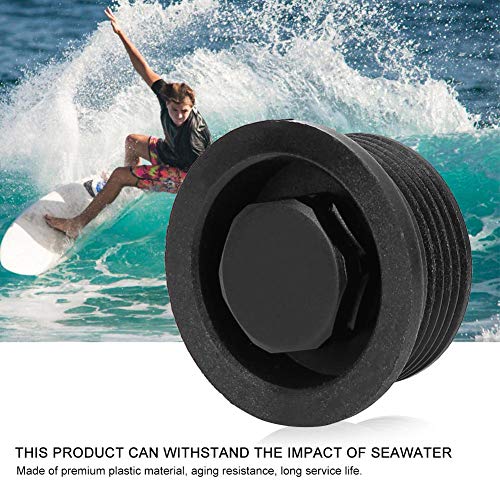 Huairdum Surfboard Air Vent, Short Durable Stand Up Paddle Board Surfboard Air Vent Surfboard Exhaust Black for Water Sports Watercraft Parts 1.18 x 0.59 x 0.98inch