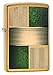 Zippo Emerald Square Design Pocket Lighter, Brushed Brass