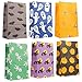 BLUE PANDA Gift Bags Paper Treat Bags for Halloween - 36-Pack, 5.1 x 8.75 x 3.25 in, Multi-Color - 6 Festive Cartoon Patterns on Sturdy Kraft Paper - For Trick-or-Treat & Halloween Party Favors
