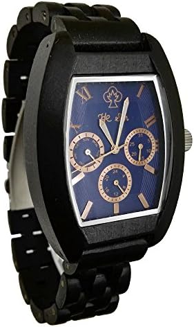 Best Wooden Watch for Men &amp; Women Square Face Large Dial with Six Hands Displaying Week Date &amp; 24 hours Perfect Gift for Christmas, Anniversary, Birthday. Band Adjustment Tool Included …