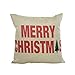 Challyhope Christmas Cartoon Throw Pillow Cases Linen Sofa Cushion Cover Home Decor Pillow Shell (Multicolor A)