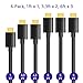 Micro USB Cable, Tronsmart [6 Pack] 20AWG Durable Charging Cable for Nexus, LG, Motorola, Android Smartphones (Black, 1ft x 1,3.3ft x 2,6ft x 3)