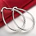Jesming 925 Sterling Silver Textured Ear Studs Large Round Hoop Earrings
