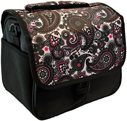 Designer Black Paisley DSLR Camera Bag