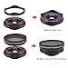 Apexel Universal 16mm 4k Wide Angle Camera Lens with Circular Polarizer Filter CPL Lens for iPhone 7 6/6s 6Plus/6s Plus Samsung Galaxy/Windows Xiaomi Smartphones Rose (No Dark Circle)