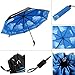 Folding Umbrella, EplayTek Blue Sky White Clouds Anti-UV Protection Layer Windproof & Waterproof Umbrella for Sunny, Rainy or Snowy Weather Lightweight & Portable for Travel (Black)