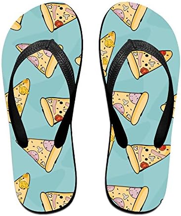 Stylish Lightweight Women's Men's Personalized Beach Flip Flops Pizza Beach Slippers