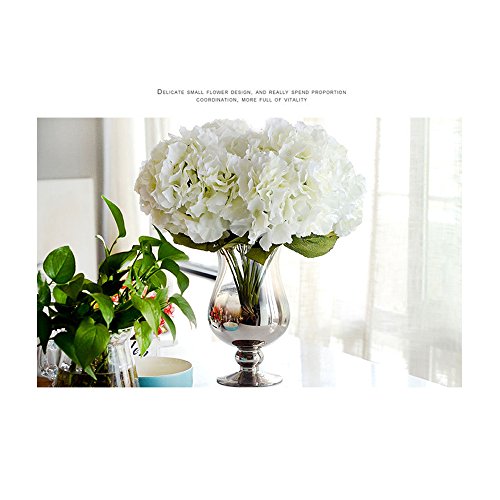 Vanki 1 PC Vintage Artificial Flower Silk Flowers Bouquet,White