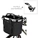MyGift Multi Purpose Black Bicycle Basket Carrier/Car Organizer with Drawstring Closure & Top Handles