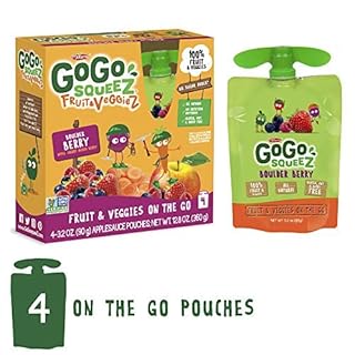 UPC 848860002068 product image for GoGo squeeZ Fruit & VeggieZ on the Go, Variety Pack (Pear/Berry), 3.2 Ounce (4 P | upcitemdb.com