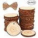 Fuyit Natural Wood Slices 30 Pcs 2.4-2.8 Inches Craft Wood kit Unfinished Predrilled with Hole Wooden Circles Great for Arts and Crafts Christmas Ornaments DIY Crafts primary