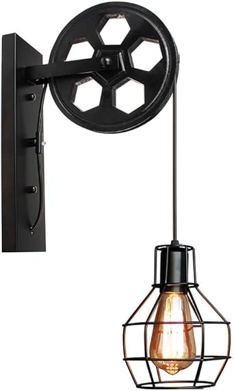 Style Industriel Mur Lumiere Style Industriel Vintage Sconce Creative Poulie Led For Hotel Home Decoration Chambre Corridor Cafe Couleur C Amazon Fr Luminaires Et Eclairage