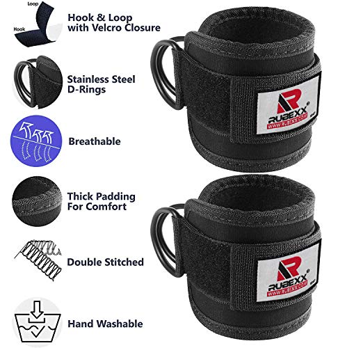 VXR Ankle Strap for Cable Machines and Resistance Bands (Blue)