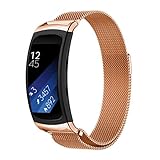 GBSELL Fashion New Milanese Magnetic Loop Stainless Steel Band For Samsung Gear Fit 2 SM-R360 (Rose Gold)