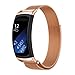 GBSELL Fashion New Milanese Magnetic Loop Stainless Steel Band For Samsung Gear Fit 2 SM-R360 (Rose Gold)