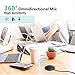 Conference Microphone, Omnidirectional Condenser USB Computer Microphone for Video Conference, Recording, Skype, Online Class, Interview, Plug & Play PC Mic for Windows Mac iOS Desktop