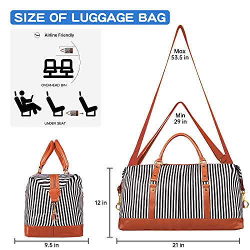 Oflamn Weekender Bag for Women Overnight Bag with Shoe Compartment