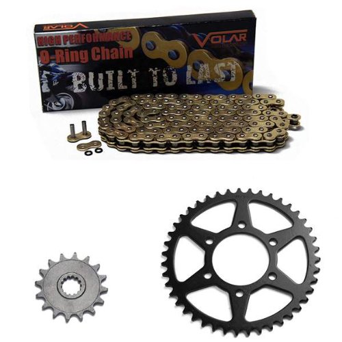 20072017 Kawasaki Ninja ZX6R ZX600 ORing Chain and Sprocket Kit Gold