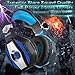 Kootop Stereo Gaming Headset for Xbox one ,PS4 PC, Noise Cancelling Over Ear Headphones with Mic,Soft Earmuffs ,Bass Surround ,LED Light ,for Laptop Tablet Phone(Black&Blue)thumb 1