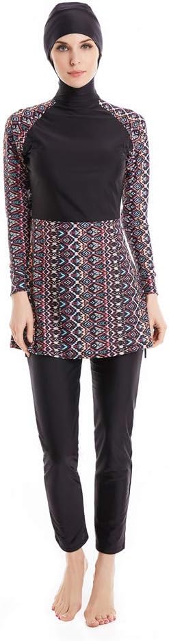 nadamuSun Modest Muslim Swimwear Islamic Swimsuit for Women Hijab Swimwear Full Coverage Swimwear Muslim Swimming Beachwear Swim Suit