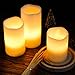 Kohree Real Wax Flameless Candles Battery Operated Led Candles Lights Remote Control Candles with Timer (Pack of 3)