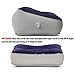 STYDDI Inflatable Foot Rest Pillow, 2 Pack Portable Inflatable Leg Rest Pillow, Travel Footrest Pillow for Airplane, Train, Car, Home, Office (Grey and Blue), Pack of 2