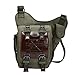 FanGoods Vintage Canvas Shoulder Military Messenger Bag Sling School Bags Chest Messenger Bag Great Christmas Birthday Gift for Families and Friends (Amry Green)