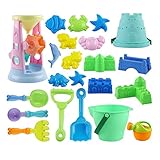 ToyerBee Sand Toys- 23pcs Beach Toys Set with Bucket, Shovels, Rakes, Watering Can, Mold- Toys for Boys, Girls,Toddles, Kids