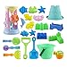 ToyerBee Sand Toys- 23pcs Beach Toys Set with Bucket, Shovels, Rakes, Watering Can, Mold- Toys for Boys, Girls,Toddles, Kids