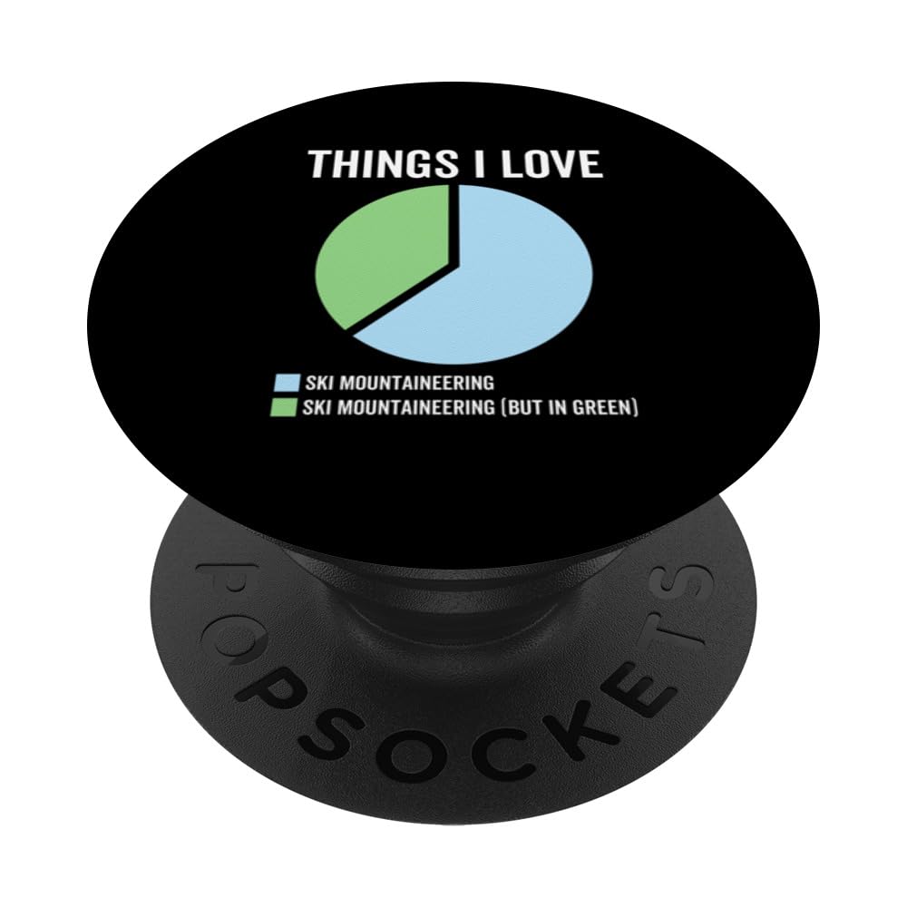 Funny Ski Mountaineering Sport Hobby Sporting Hobbies Joke PopSockets Swappable PopGrip
