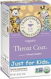 Traditional Medicinals Just for Kids Organic Throat Coat Herbal Tea,18 Tea Bags (Pack of 6)