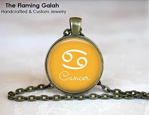 Amazon.com: CANCER SYMBOL Pendant • Cancer Star Sign ...
