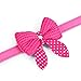 MEKBOK Cute Knit Bowknot Adjustable PU Leather Dog Puppy Pet Collars Necklace (Hot Pink)