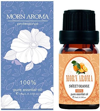 Orange Essential Oil By MORN AROMA-100% Pure Therapeutic Grade Organic Sweet Orange Oil For Diffuser, Aromatherapy, Massage Oil, Stress and Detox – Citrus Scented Oil For Candles and DIY -10ml
