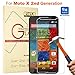 UTLK® Tempered Glass Screen Protector for Motorola Moto X 2nd Generation HD Clear
