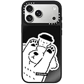 CASETiFY Mirror iPhone 17 Pro Max Case [Reflective/Compatible with Magsafe / 4.9 ft. 1X Military Grade Drop Protection] - Dog Loves Coffee - Black On Black