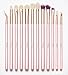 Qivange Eye Makeup Brushes For Eyeshadow Concealer Eyeliner Brow Blending 12pcs (Pink with Gold)