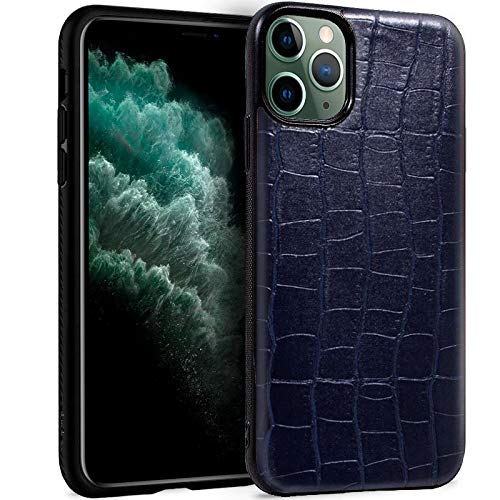 Cool Case for iPhone 11 Pro MAX Leather Crocodile Navy