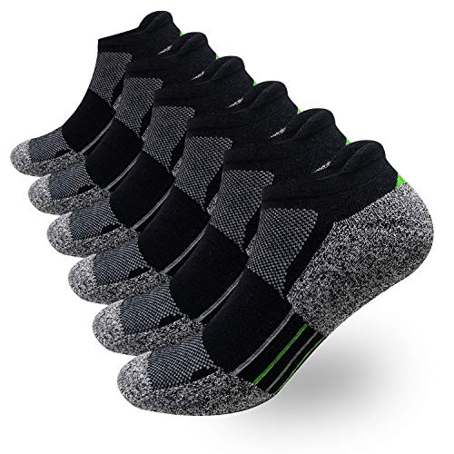Men’s Low Cut Athletic Socks Performance Comfort No Show Running Socks Sports Cushioned Tab