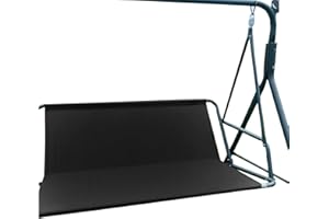 Homaisson Swing Cushion Covers, Waterproof Outdoor Swing Seat Protection Cover, 600D Oxford Cushion Replacement Swing Seat Cover for Patio Garden Yard(Black,L)