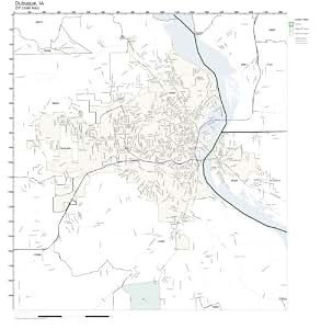 Amazon.com: ZIP Code Wall Map of Dubuque, IA ZIP Code Map Laminated