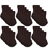 Furniture Socks, Outgeek 24 Pack Knitted Furniture Feet Socks Chair Leg Floor Protectors Chair Leg Socks (Brown)