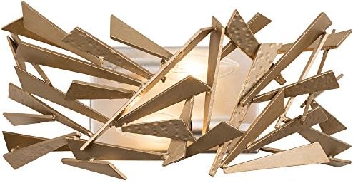 Bermuda 2-Light Bath Fixture - Silver Finish with Champagne Mist