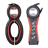 Premium All-in-one Jar and Bottle Opener Ideal for Seniors Arthritis Suffers and Weak Hands (Black)